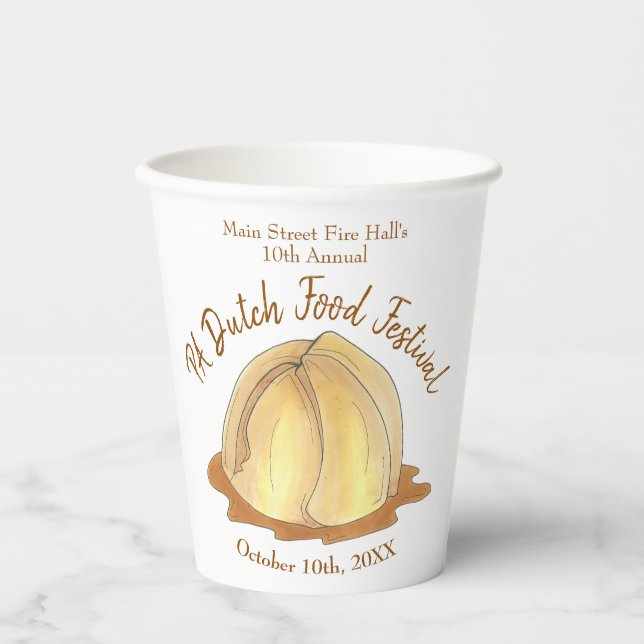 Apple Dumplings Amish Pennsylvania PA Dutch Food Paper Cups (Front)