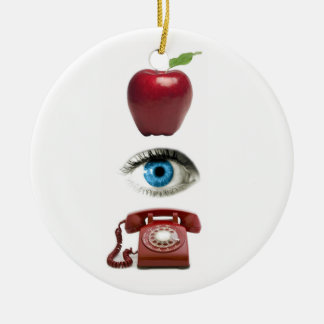 APPLE EYE PHONE tree ornament