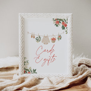 Apple Fall Baby Shower Cards and Gifts Sign