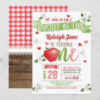 Apple First Birthday Invitation - Bushel of Fun