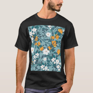 Apple Floral: Blooming Pattern Motif. T-Shirt