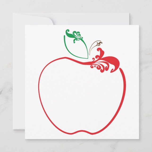 apple flourish invitation (Front)