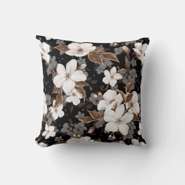 Apple flowers throw pillow (Front)