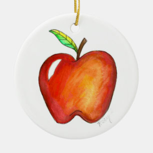 Apple for My Teacher School Education Class Gift Ceramic Ornament
