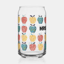 Apple for Teacher Custom Name Apple Pattern