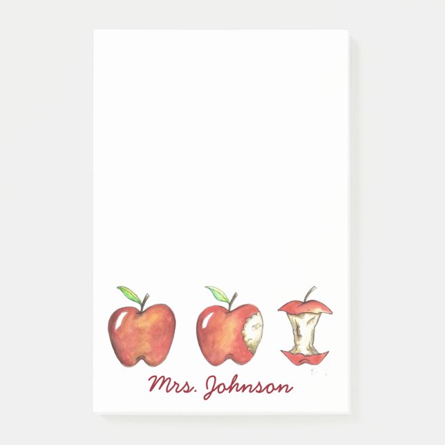 Apple for the School Teacher Apples Gift Post-it Notes (Front)