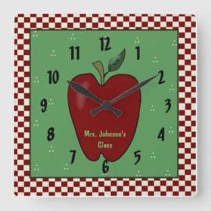 Apple for the Teacher Wall Clock