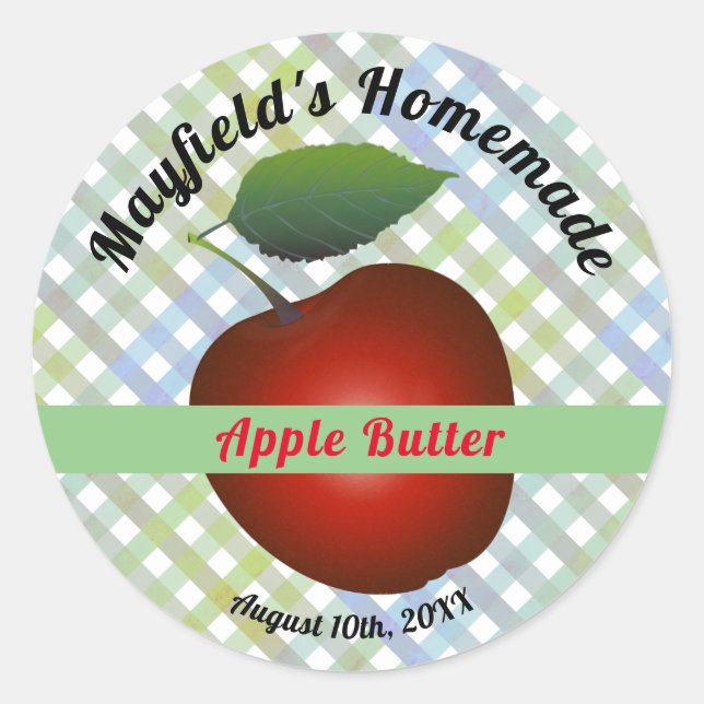 Apple Fruit Canning | Jam Jar Label (Front)