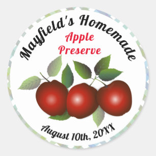 Apple Fruit Canning   Jam Jar Label