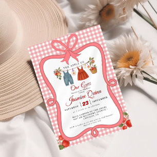 Apple Fruit Fall baby shower  Baby sprinkle Invitation