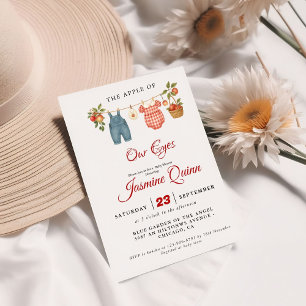 Apple Fruit Fall baby shower  Baby sprinkle Invitation
