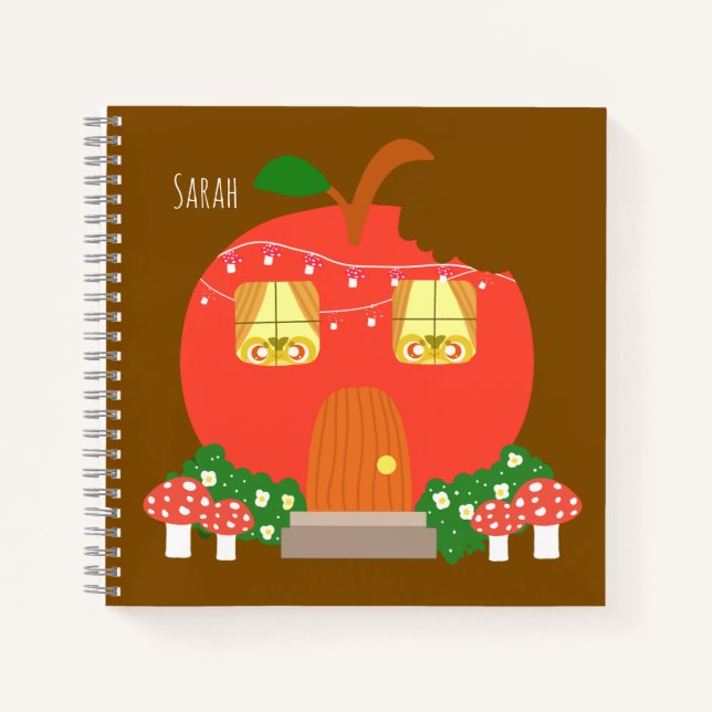 Apple Fruit Frog House Notebook (Front)