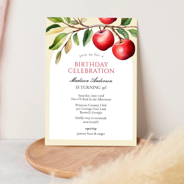 Apple Fruits Birthday Invitation (Creator Uploaded)