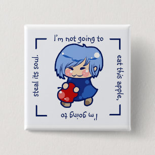 Apple Girl 2 Inch Square Button