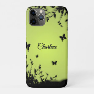 Apple Glow Butterfly Garden Personalized iPhone 11 Pro Case