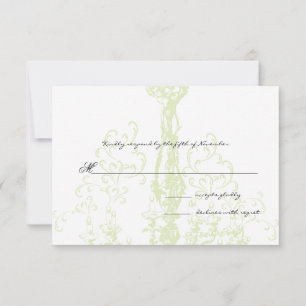 Apple Green Antique Chandelier Wedding Response