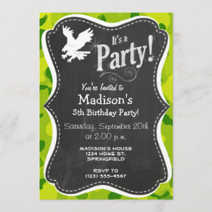 Apple Green Camo; Eagle Invitation