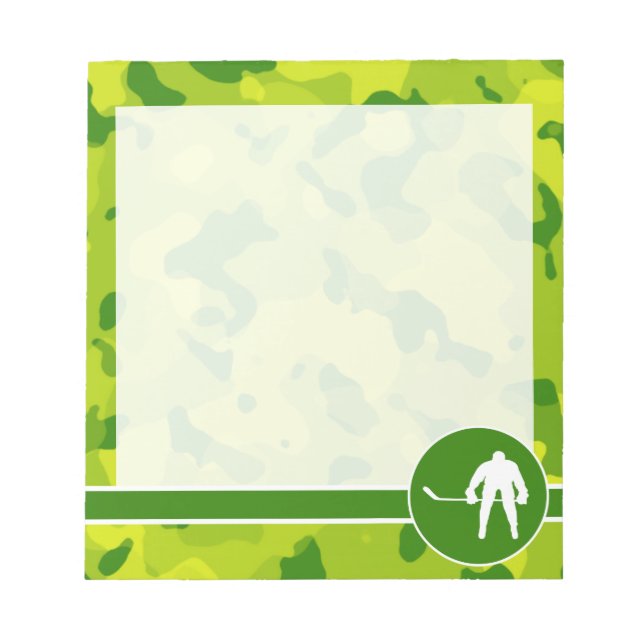 Apple Green Camo; Hockey Notepad (Front)
