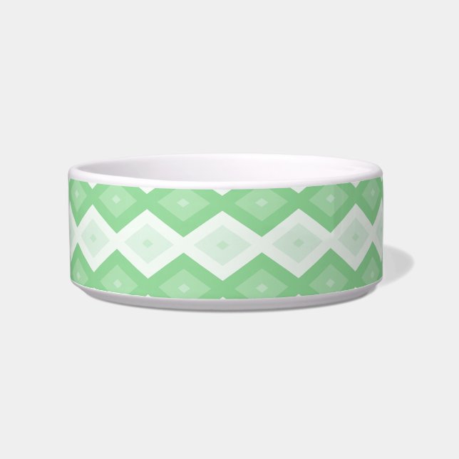 Apple green diamond pattern bowl (Front)
