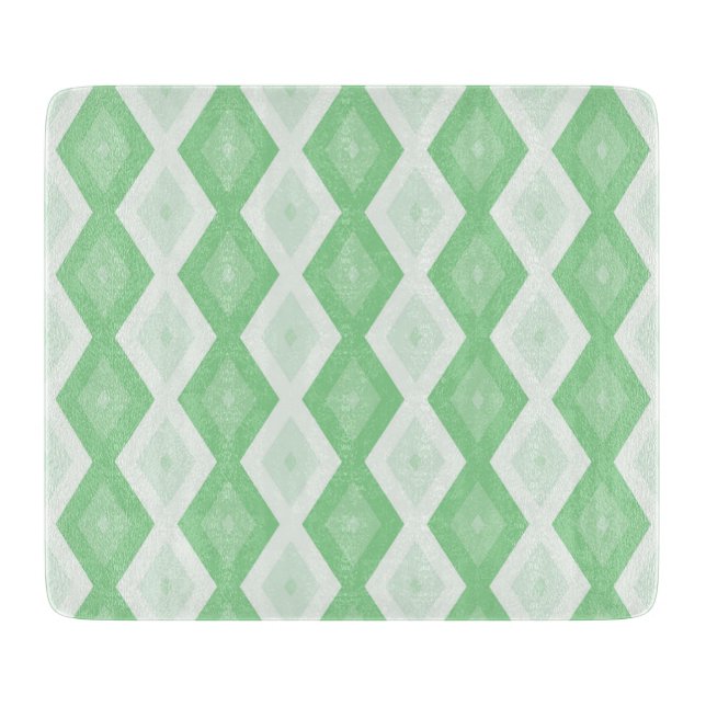 Apple green diamond pattern cutting board (Front)