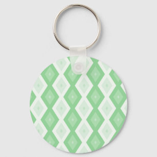 Apple green diamond pattern keychain