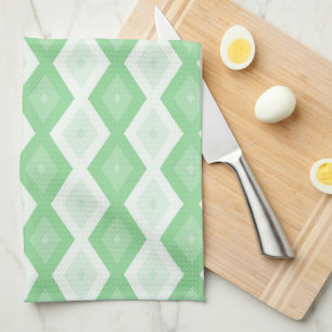 Apple green diamond pattern kitchen towel