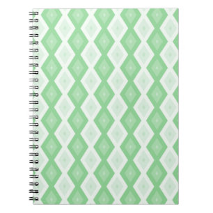 Apple green diamond pattern notebook
