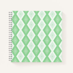 Apple green diamond pattern notebook