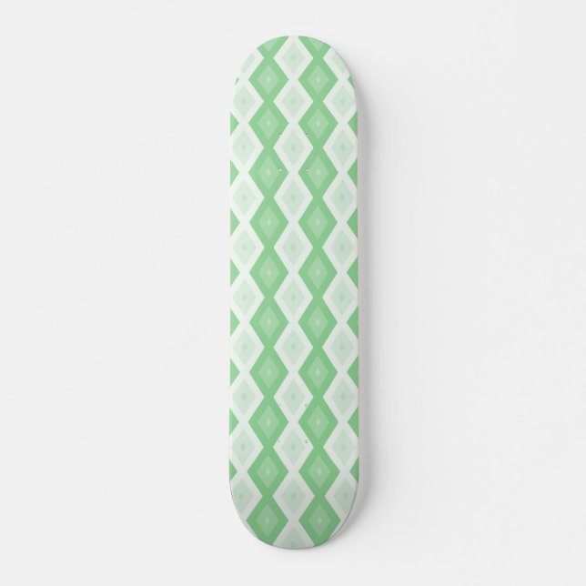 Apple green diamond pattern skateboard (Front)