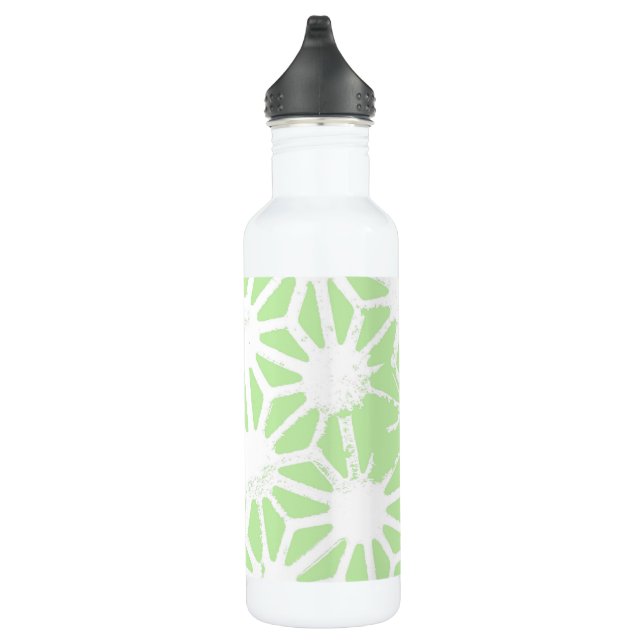 Apple green geometric pattern 710 ml water bottle (Right)
