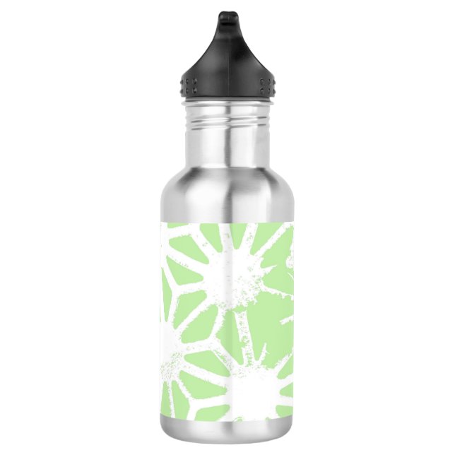Apple green geometric pattern 710 ml water bottle (Right)