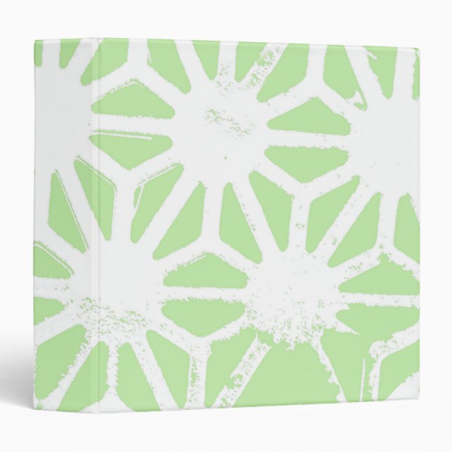Apple green geometric pattern binder (Front/Spine)