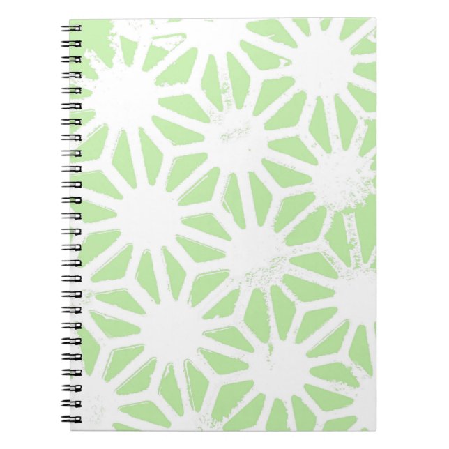 Apple green geometric pattern notebook (Front)