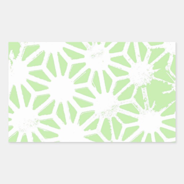 Apple green geometric pattern sticker (Front)