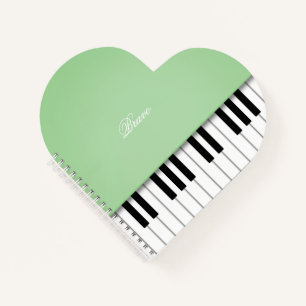 Apple Green Grand Piano Music Keyboard Custom Notebook