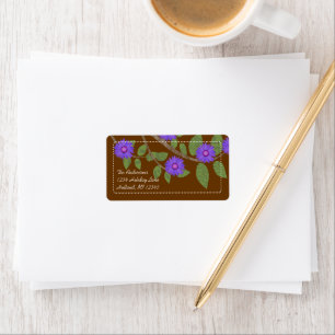 Apple Green Grape Charcoal Return Address Label