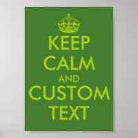 Apple green KeepCalm posters | Personalized text