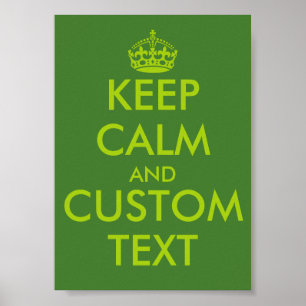 Apple green KeepCalm posters   Personalized text
