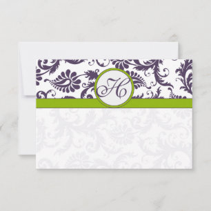 Apple Green Lapis Purple Response Card