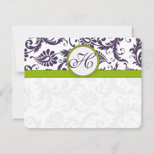 Apple Green Lapis Purple Response Card