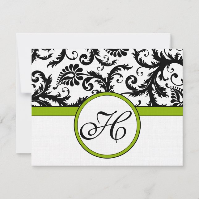 Apple Green Response Card- Text on Matte Side (Front)