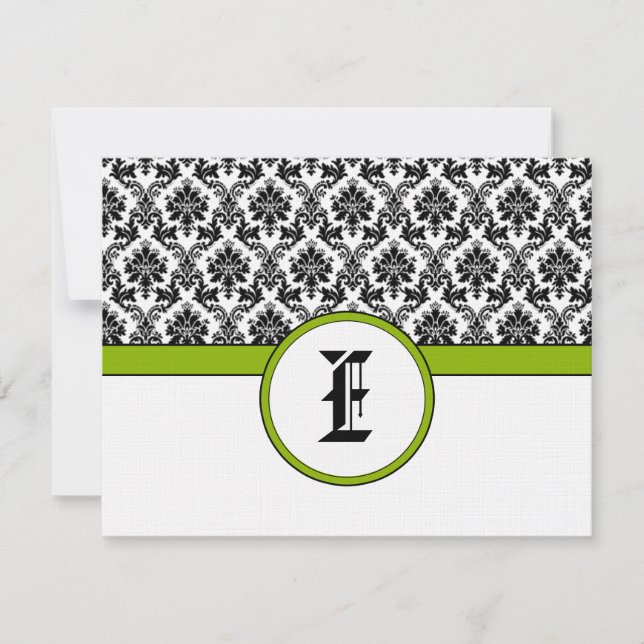 Apple Green Response Card- Text on Matte Side (Front)