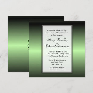 Apple Green Shine Wedding Invitation