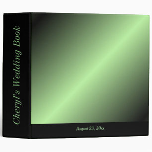 Apple Green Shine Wedding Suite Binder