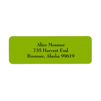 Apple Green Simple Plain Return Address Labels