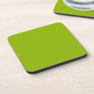 Apple green (solid colour) coaster