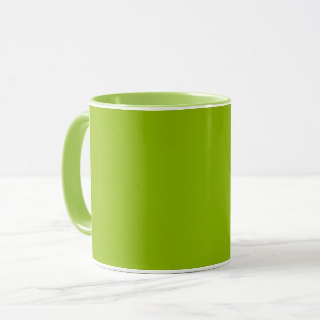 Apple green (solid colour)  mug (Front Left)