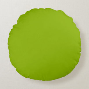Apple green (solid colour) round pillow