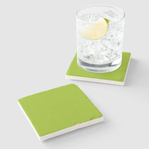 Apple green (solid colour) stone coaster