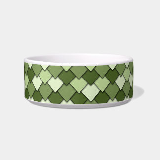 Apple Green Square and Diamond Pattern Bowl